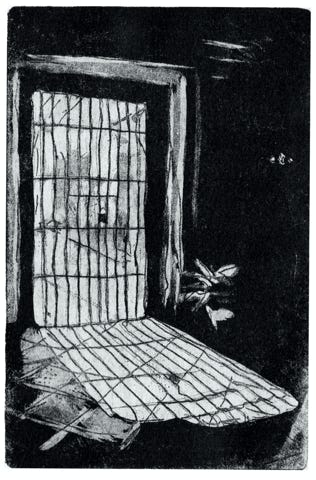 laurence de Saint Martin artiste affiche d&eacute;co peinture papier dessin po&eacute;sie encre porte espagne s&eacute;ville st