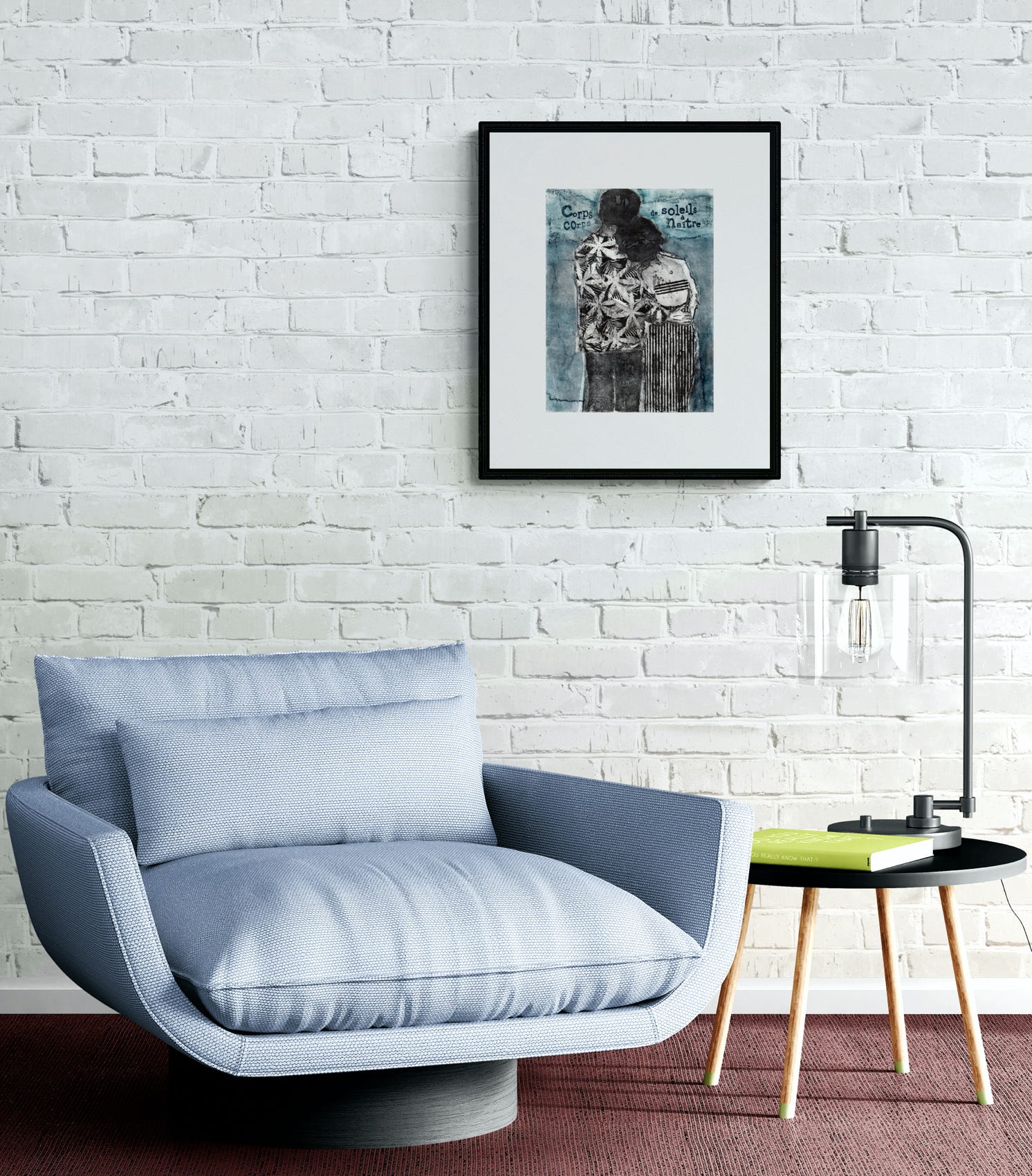 gravure noir et blanc plage famille estampe eau-forte aquatinte laurence de Saint Martin artiste yvelines estampes