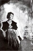 gravure noir et blanc plage famille estampe eau-forte aquatinte laurence de Saint Martin artiste yvelines estampes